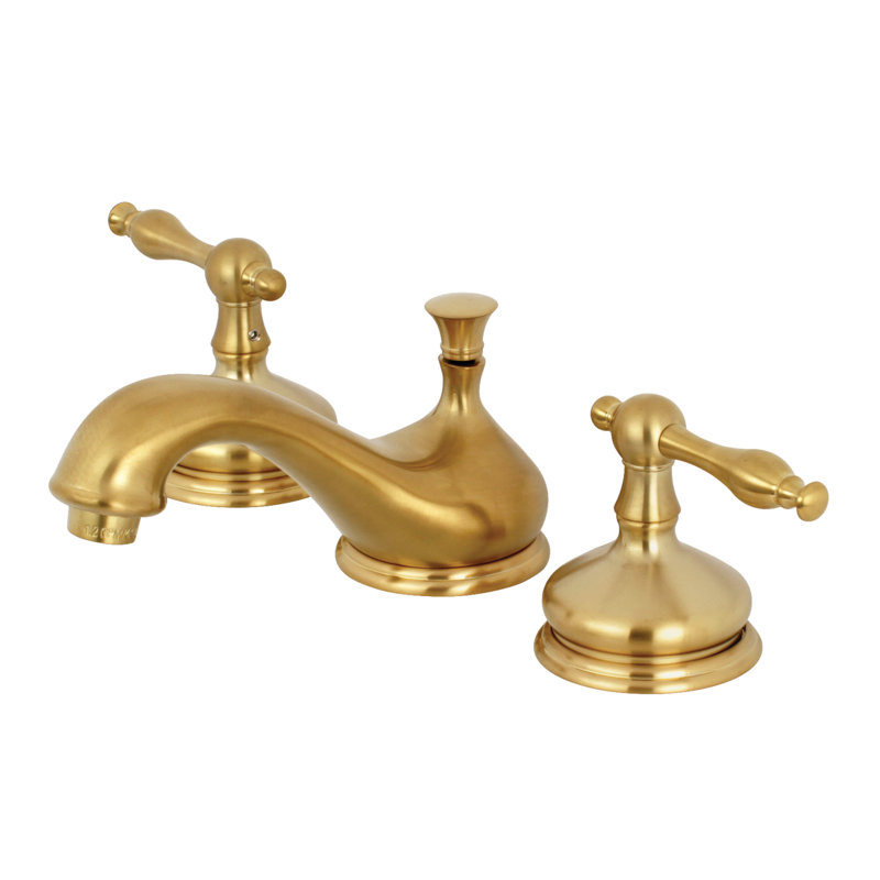 Robinet de salle de bain espacé Kingston, Laiton brossé