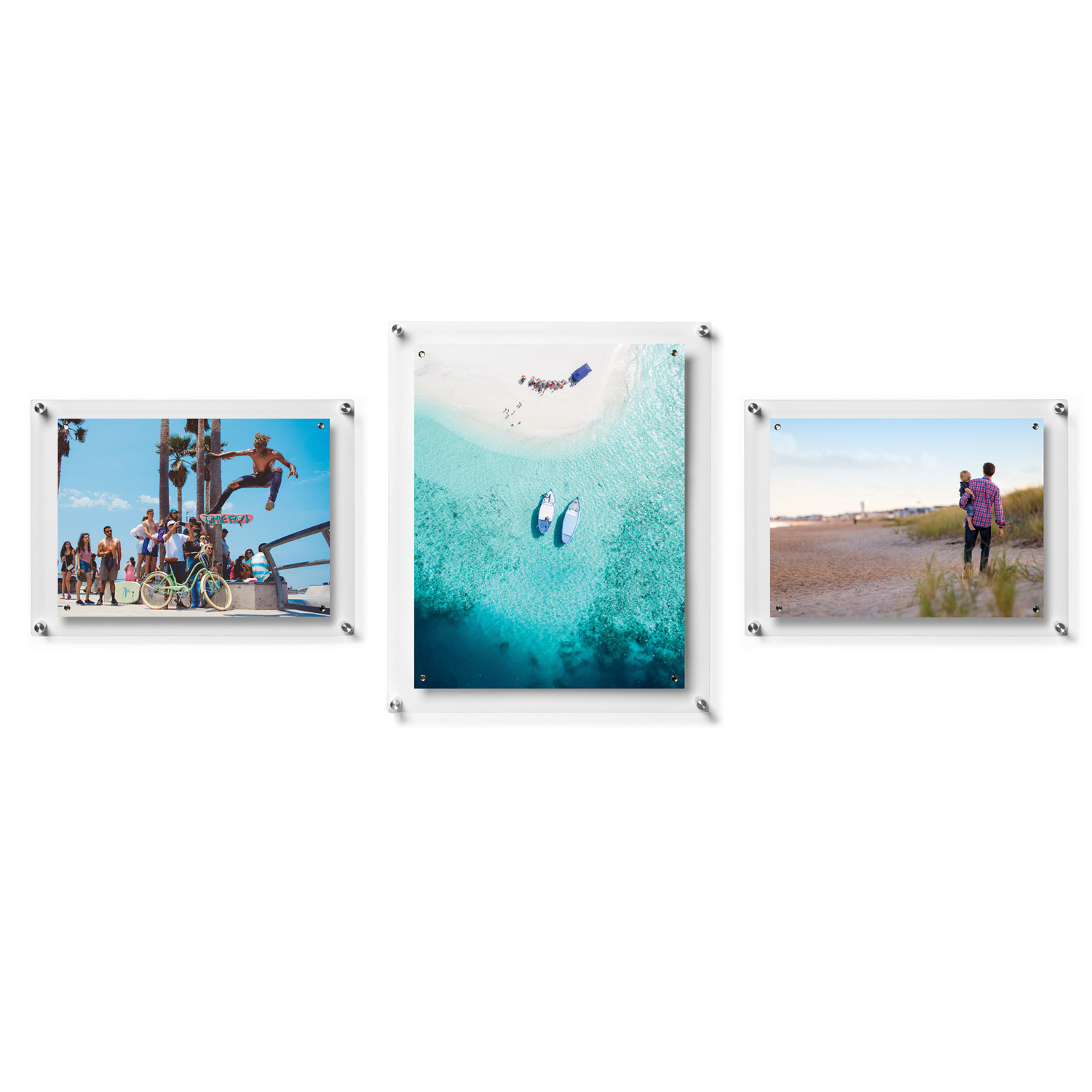 3-Piece Picture Frame Set, Silver 