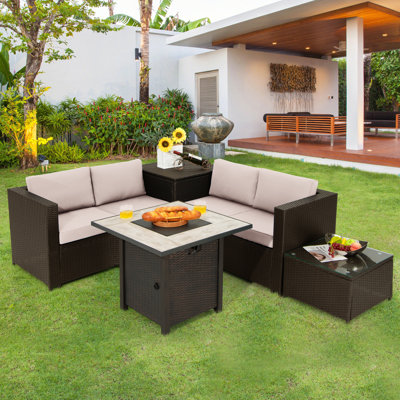 4 - Person Patio Conversation Set with Cushions