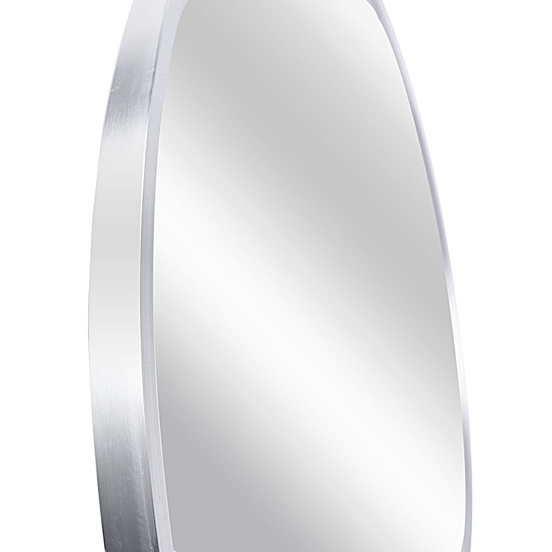 Miroir mural pour salle de bain, 36 po x 36 po, Argent argent