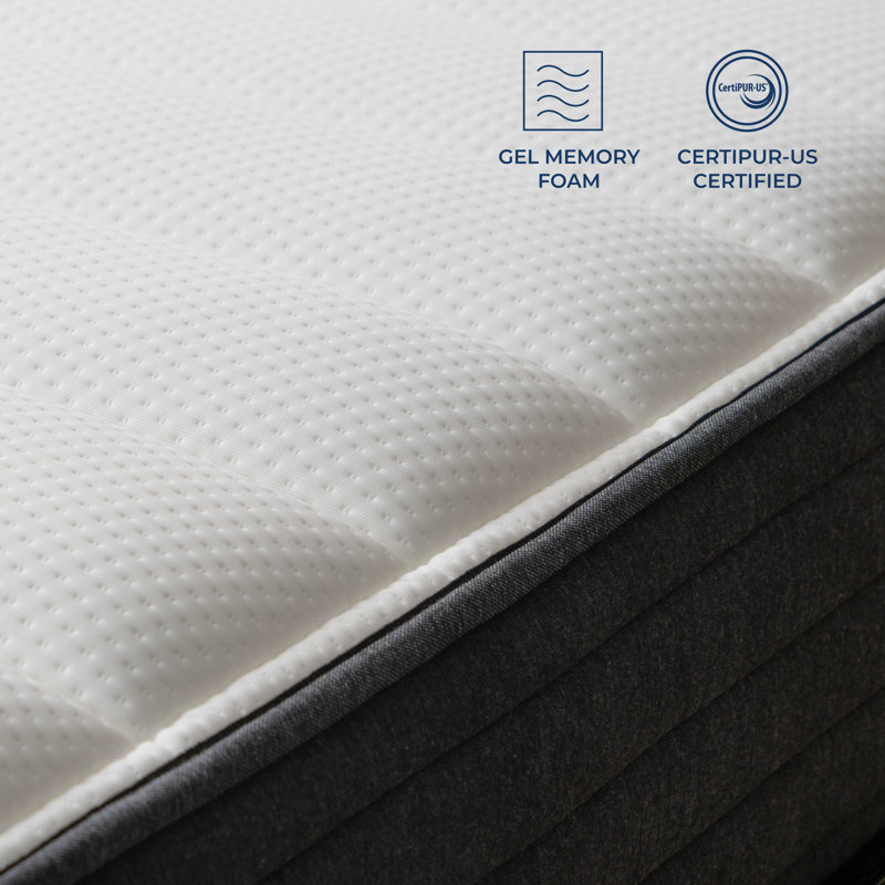 Matelas hybride en mousse à mémoire de forme de 10 po Brooklyn Bedding, Grand lit