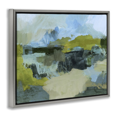 «Expressive Landscape», art mural encadré flottant abstrait par Victoria Barnes
