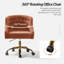 Chaise de travail en velours Doreen-1297583133
