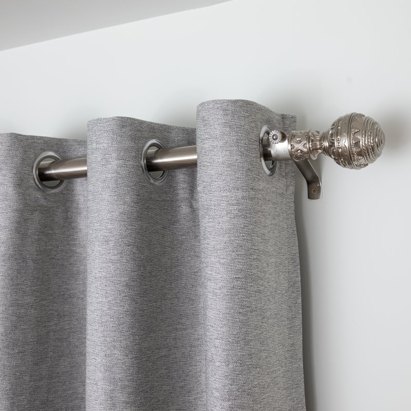 Synder Room Darkening Curtains / Drapes Pair, Silver