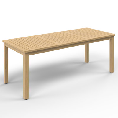 Solid Wood 78.74"l Outdoor Dining Table