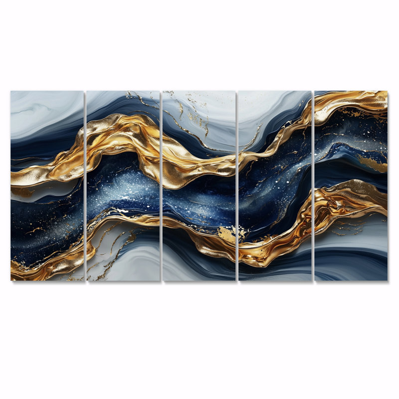 Dover - décoration murale en marbre - art mural moderne, H 32 po x l 80 po, 5