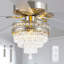 Ventilateur de plafond 52 "/ 62" / 72 "en cristal Fandelier avec lumières et télécommande-324104227-323636105