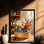 Art encadré noir, arrangement floral simple et rétro, impressions de style rétro-808661162