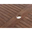 Akhil Rectangular Acacia Outdoor Dining Table With Umbrella Hole , 100cm cm W 240cm cm D