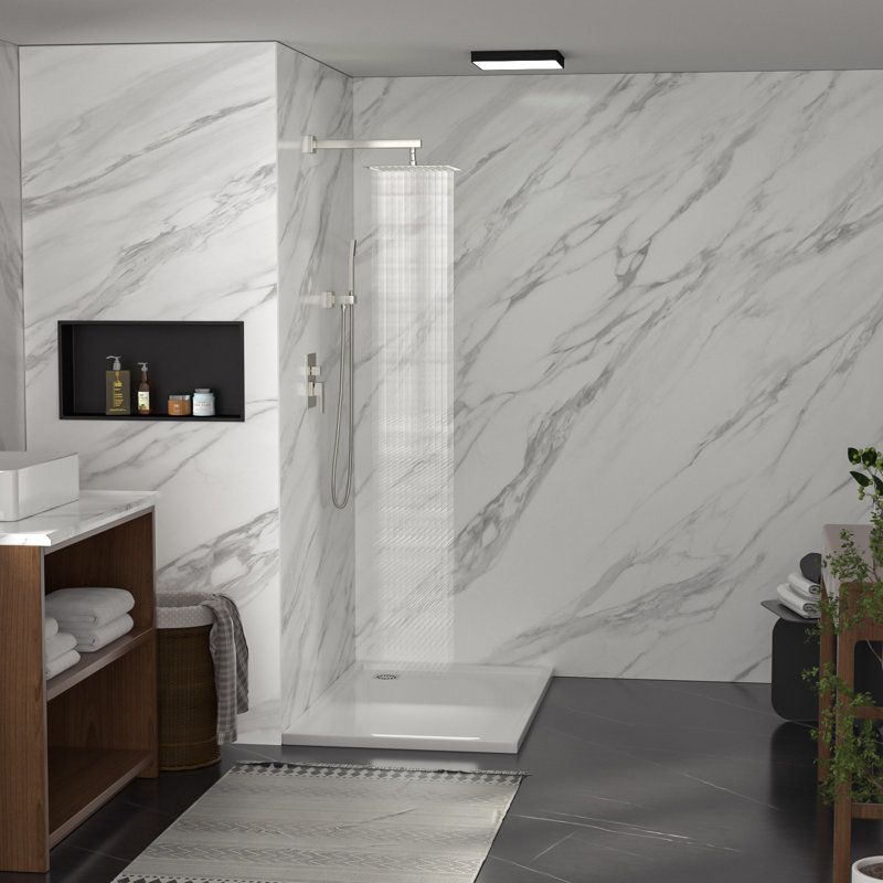 Système de douche mural 10 po Système de douche mural, Nickel brossé