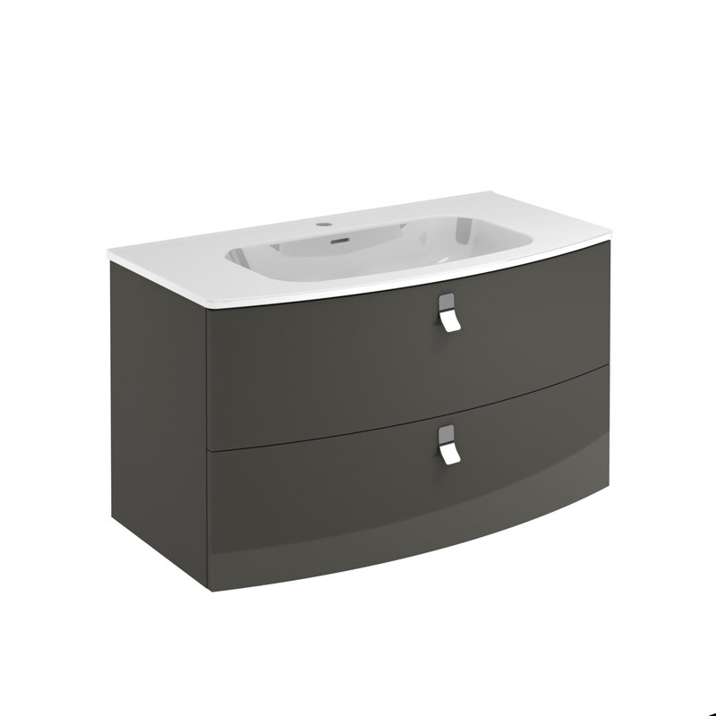 Ensemble de meuble-lavabo simple 39 po Durham, Gris anthracite