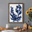 Indigo brossé Blooms I, toile encadrée de qualité supérieure - prête à être accrochée-1129090196-1129090197