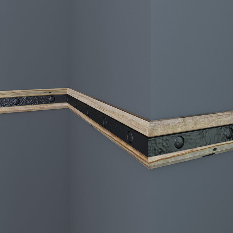 2.5'' Unfinished Maple Wood Baseboard with Rustic Accents