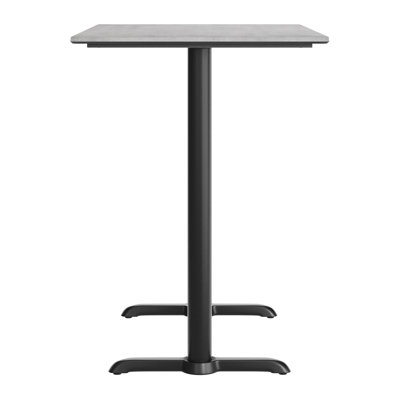 Commercial Seamless Surface Tabletop with Bar Height Dual T Bases
