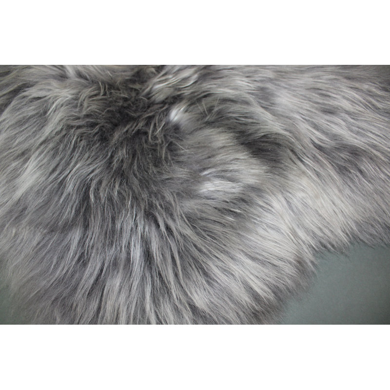 Solid Colour Sheepskin Area Rug, Runner 170 x 70cm