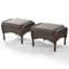 Repose-pieds d'extérieur en osier avec coussin Gaetanino-288057630-314006374