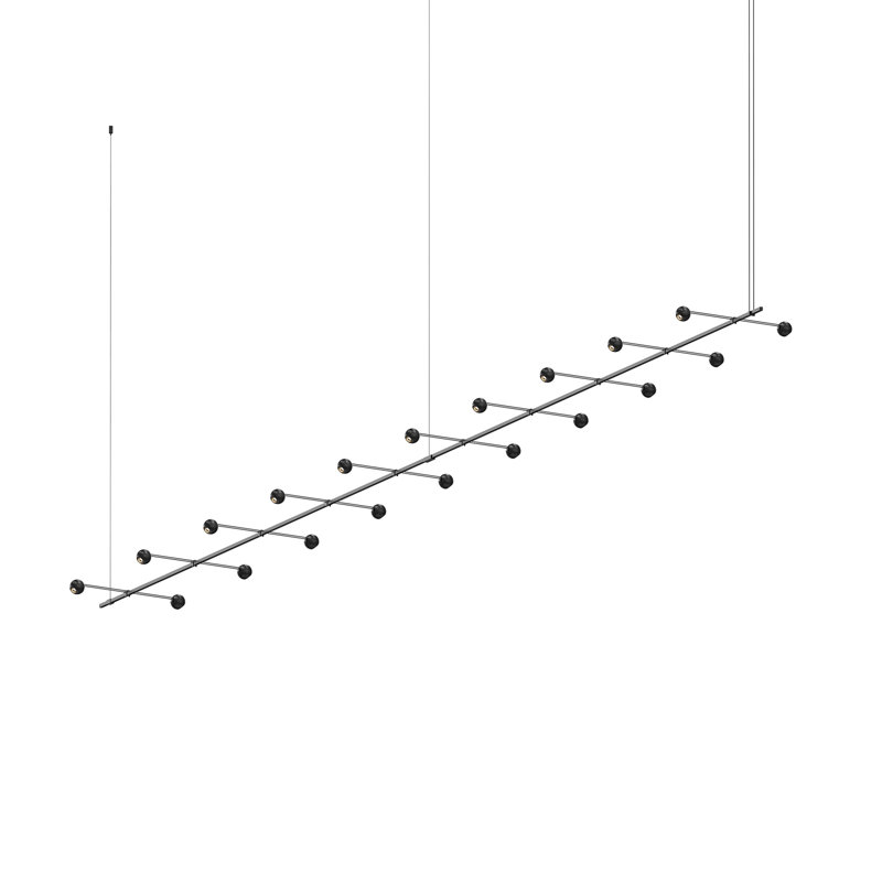 Suspenders 20 - Light Aluminium Dimmable LED Linear Chandelier
