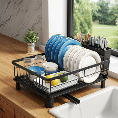 Stainless Steel Kitchen Dish Rack, Adjustable Dish Drying Rack, Plate Rack