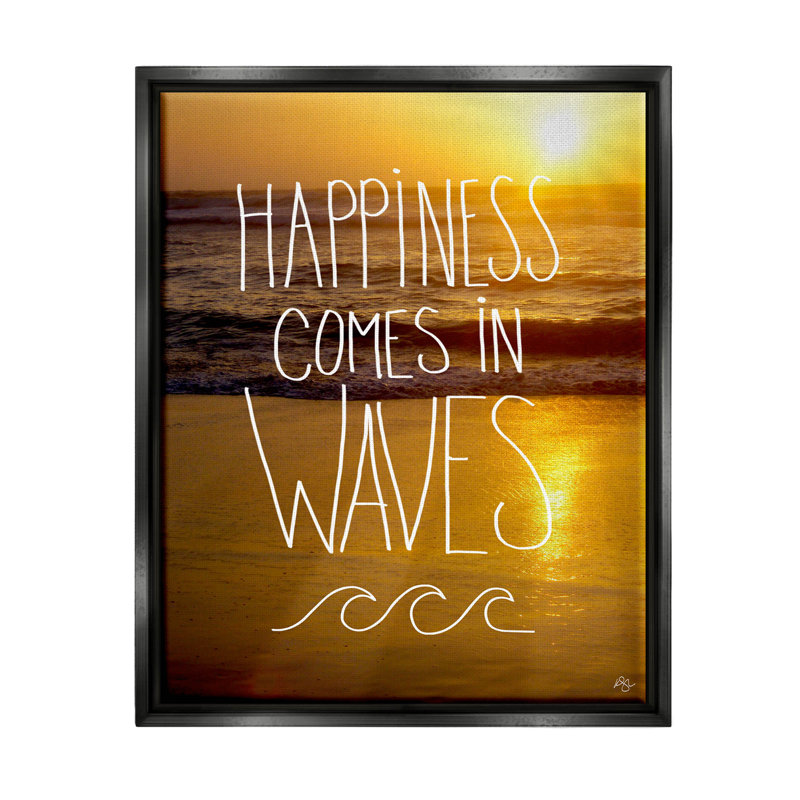 «Happiness Comes In Waves», estampe numérique encadrée par K. Kaufman, H 31 po x l 25 po x P 1,7 po