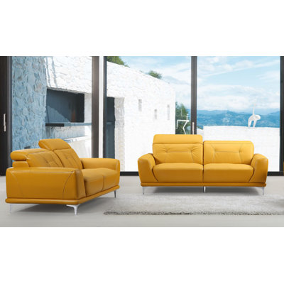 Bellefontaine 2 - Piece Faux Leather Living Room Set