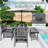 6-Piece HDPE Patio Dining Set with Rectangular Table & Bench-940503557