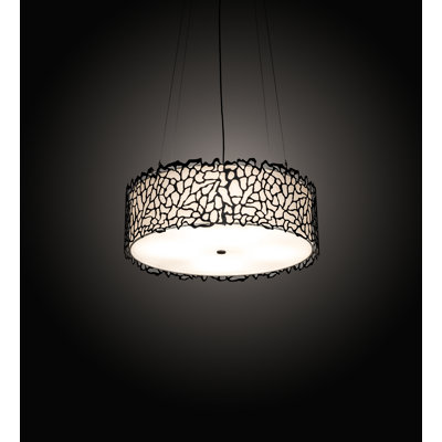 Luminaire suspendu tambour 4 lumières