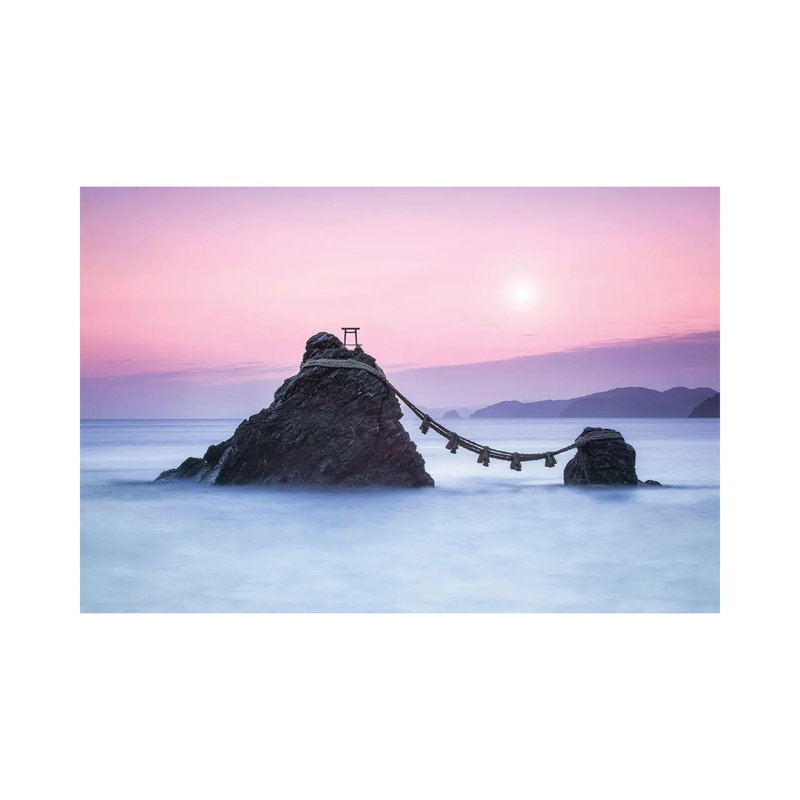 Meoto Iwa Rocks Also Known As The "Wedded Rocks" At Sunrise, Mie Prefecture, Japan by Jan Becke - Wrapped Canvas Gallery-Wrapped Canvas Giclée