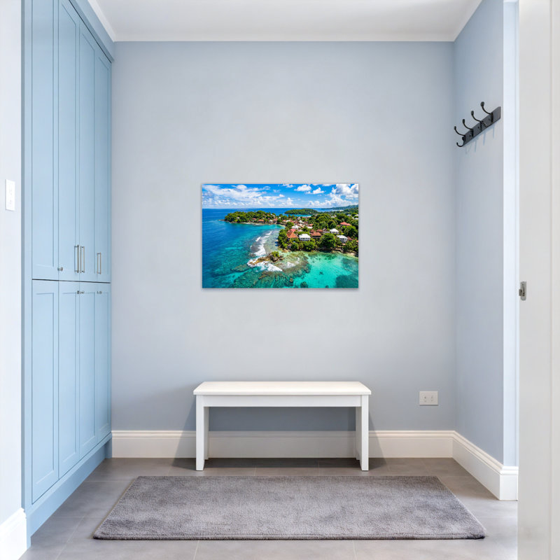 Paysage et nature, côte tropicale avec des eaux claires et une verdure luxuriante, H 24 po x l 36 po