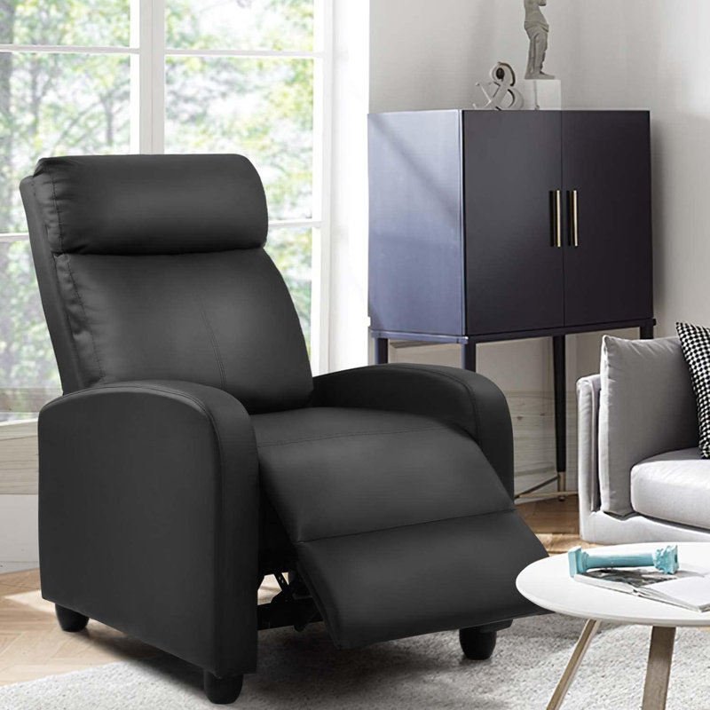 Fauteuil inclinable Massage - Fauteuil inclinable en cuir PU avec dossier réglable, coussin rembourré et structure robuste pour le cinéma maison