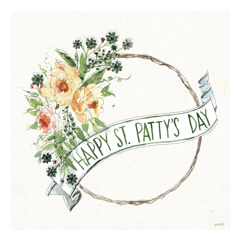 «Jakala Happy St.Pattys Day I» par Anne Tavoletti, H 36 po x l 36 po x P 1,25 po