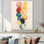 Aquarelle de cercles ascendants, reproduction d'art abstrait