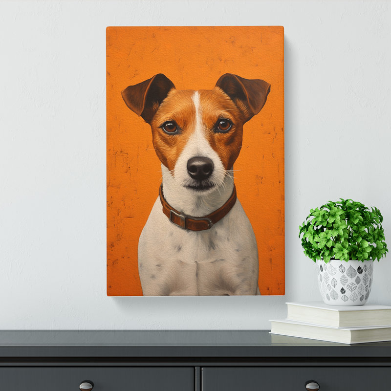 Jack Russell Contemporary - Print, 60cm H x 40cm W x 3cm D