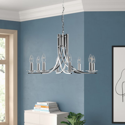 Pamelia 8 - Light Candle Style Chandelier