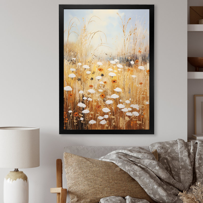 Meadow of Dreams - Imprimé, Cadre simple noir, H 32 po x l 24 po x P 1 po