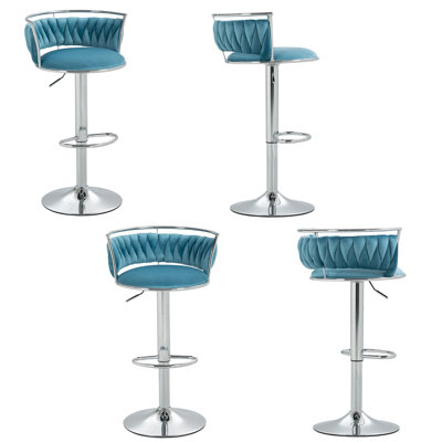 Christal Swivel Upholstered Adjustable Height Counter Stool