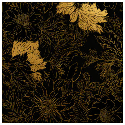 Édredon doré à motif floral