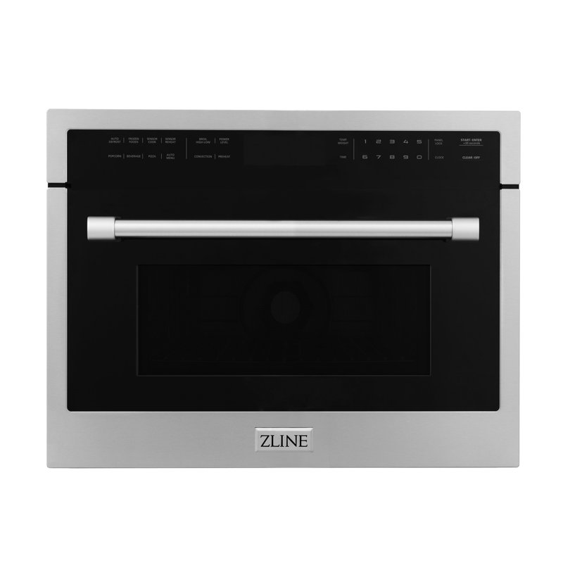 ZLINE 24 in. Built-in Convection Microwave Oven in Stainless Steel with Speed and Sensor Cooking, Satin Stainless Steel