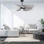 Alessandra Tropical - Five Blade Ceiling Fan - Integrated LED -Matte Black Finish -Light Blue Blades-968185000-968185006