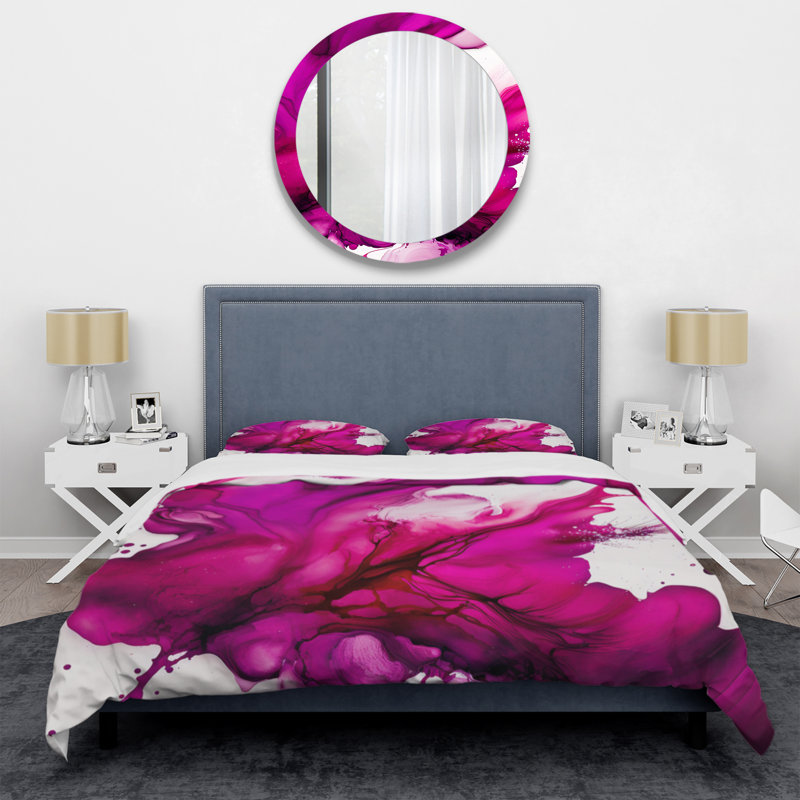 Ensemble de housse de couette en microfibre / polyester Old Mystery In Viva Magenta II Bedding