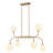6-Light Dimmable Sputnik Modern Linear Chandelier
