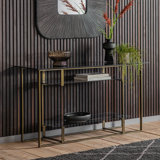 Stamper 140cm Glass Top Console Table