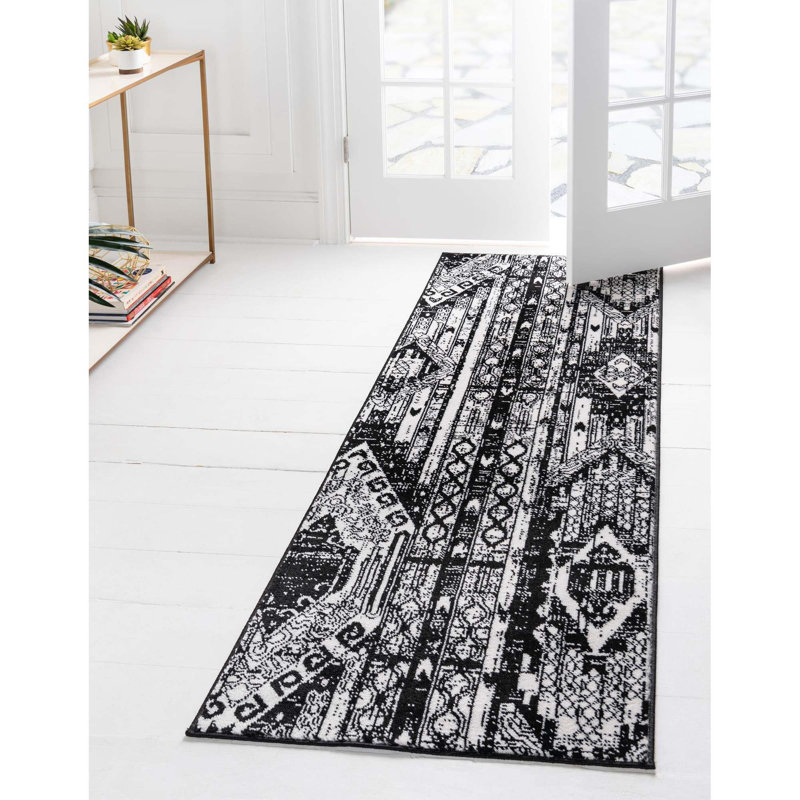 Hewan Geometric Indoor Rug, Runner 2'2" x 12'