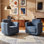 Scottie Eucalyptus Swivel Accent Chair