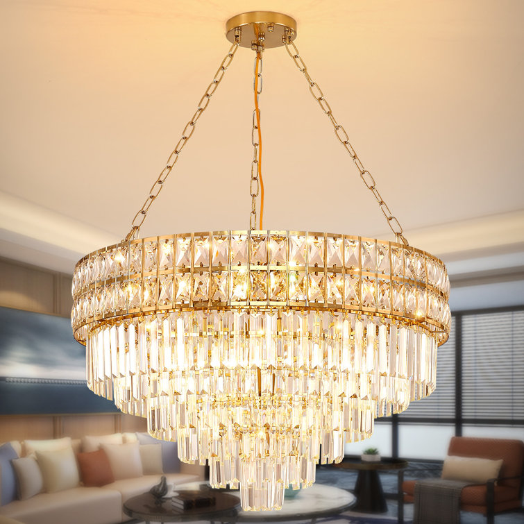 Imma Crystal Empire Chandelier with Crystal Accents
