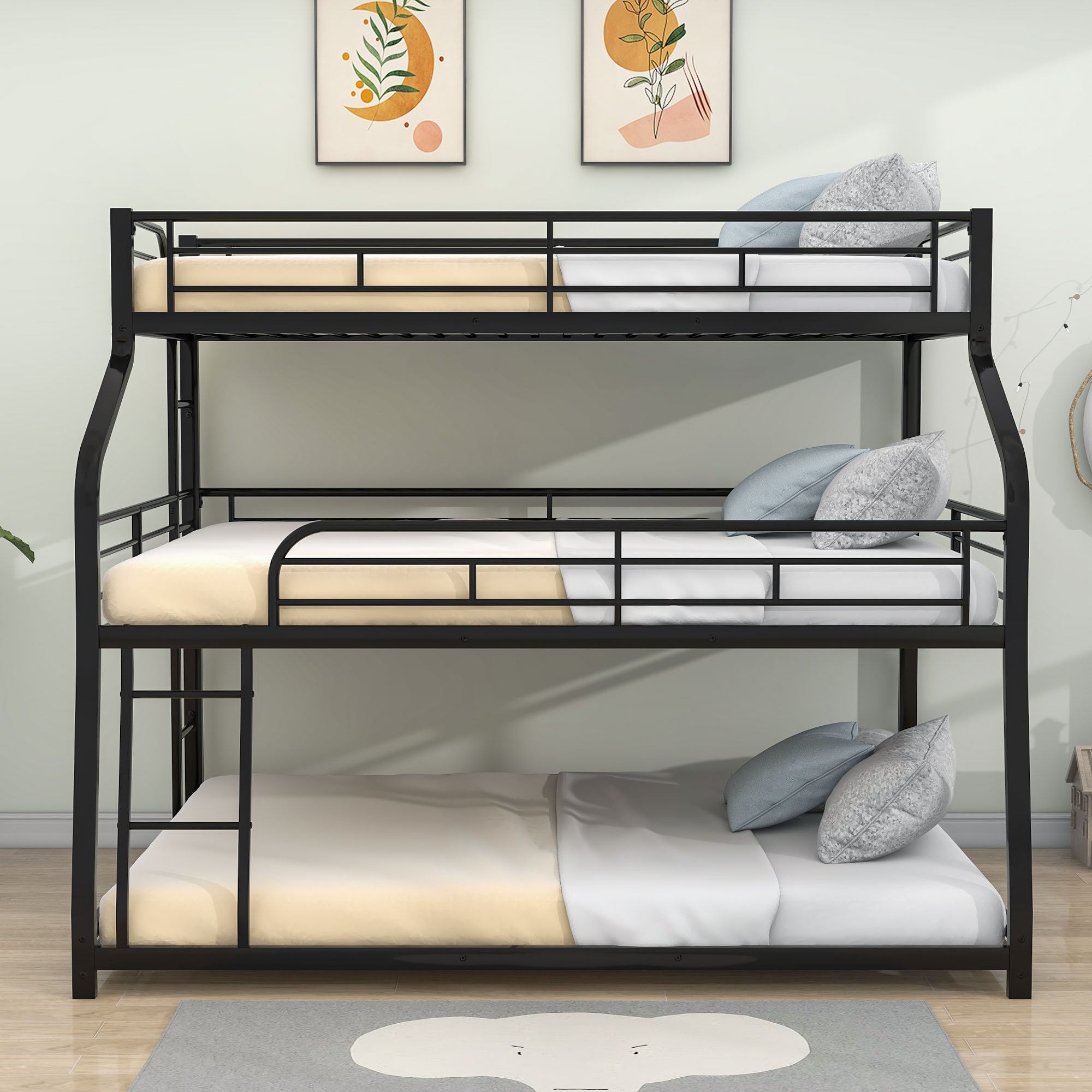 Xiao Hailuo Twin XL over Full XL over Queen Triple Bunk Bed & Reviews