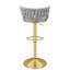 Tabouret tournant en velours-363466215