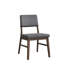 2 chaises d'appoint en velours côtelé et noyer gris - coussins de siège et de dossier rembourrés, style scandinave, densité de mousse D24, revêtement en placage de bois, largeur de 19 po, profondeur de 17 po, capacité de poids maximale de 220 lb-2113507986