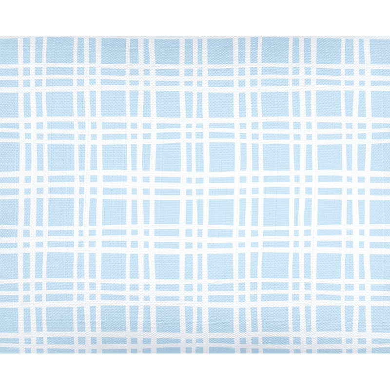 Printed Pillows Linen Plaid Accent Pillow, Light Blue, Square 22", Down Blend