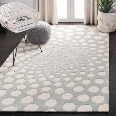 Decara Soho Hand Tufted Wool And Viscose Polka Dots Rug