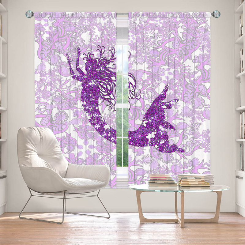 Paire de rideaux obscurcissant en polyester Rossy, L 40 po x L 82 po, Mauve